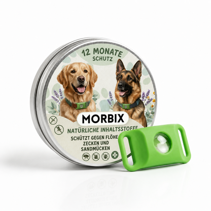 Morbix - Natürliche Floh- & Zeckenplakette · 12 Monate