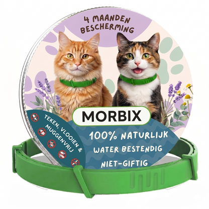 Morbix™ - 12 Monate komplett natürliche Floh- und Zeckenhalsbänder für Katzen