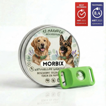 Morbix - Natürliche Floh- & Zeckenplakette · 12 Monate